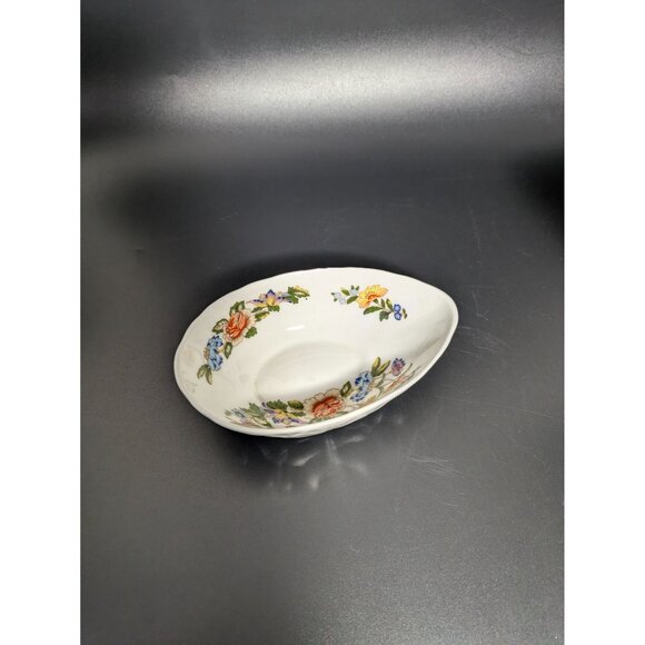 Aynsley Cottage Garden Bone China Egg Shaped Bowl Trinket Dish Floral Design - Picture 6 of 16
